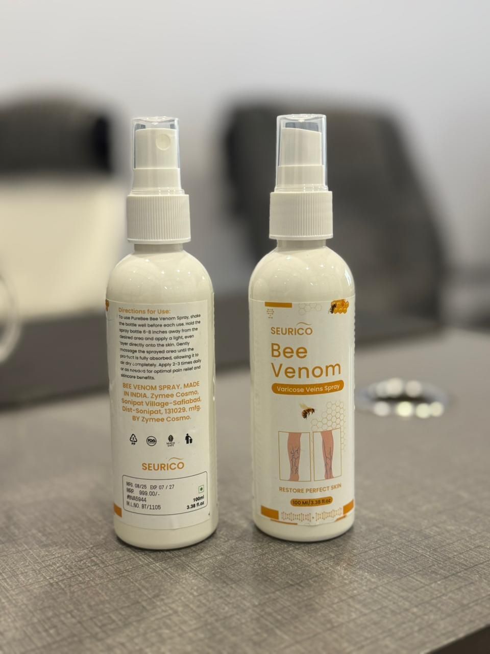 Bee Venom Spider Veins Spray | Vitamin K Formula | Fast Relief for Varicose & Spider Veins | Pack of 2