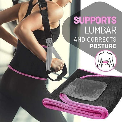 Adjustable Waist Trimmer Belt | Neoprene Sweat Belt for Men &amp; Women | Lightweight &amp; Non-Slip Support