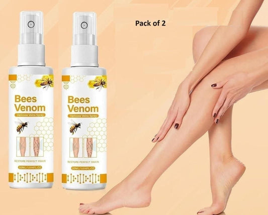 Bee Venom Spider Veins Spray | Vitamin K Formula | Fast Relief for Varicose & Spider Veins | Pack of 2